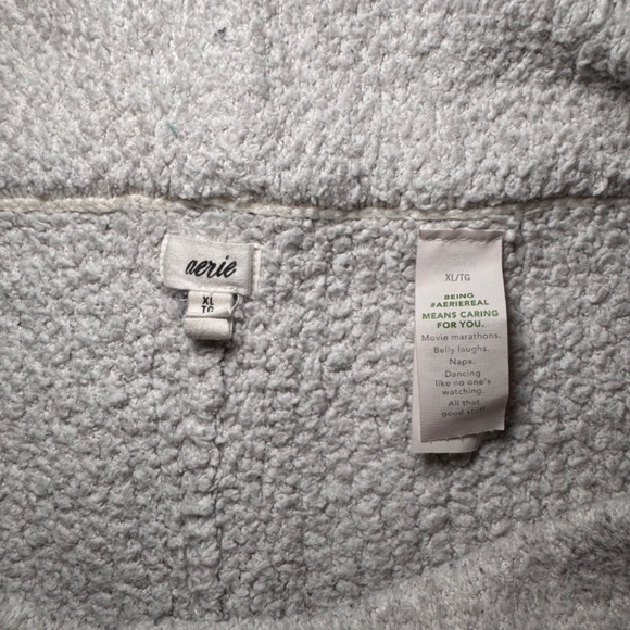 Aerie Wide Leg Sweatpants Size XL Gray Textured Lounge Pants Cozy Knit Comfort - Picture 2 of 6